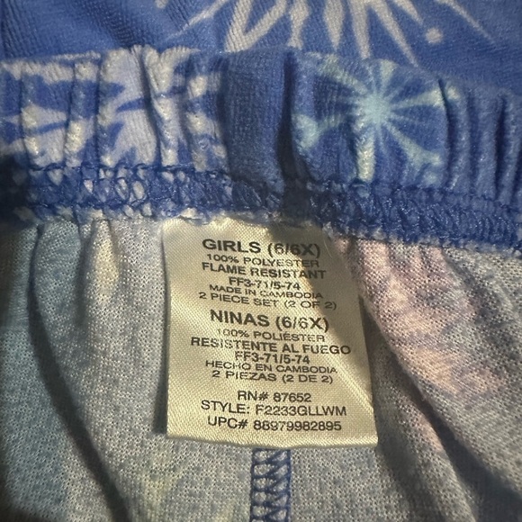 Kids Snowflake Fleece Sleep Pants - Picture 2 of 2